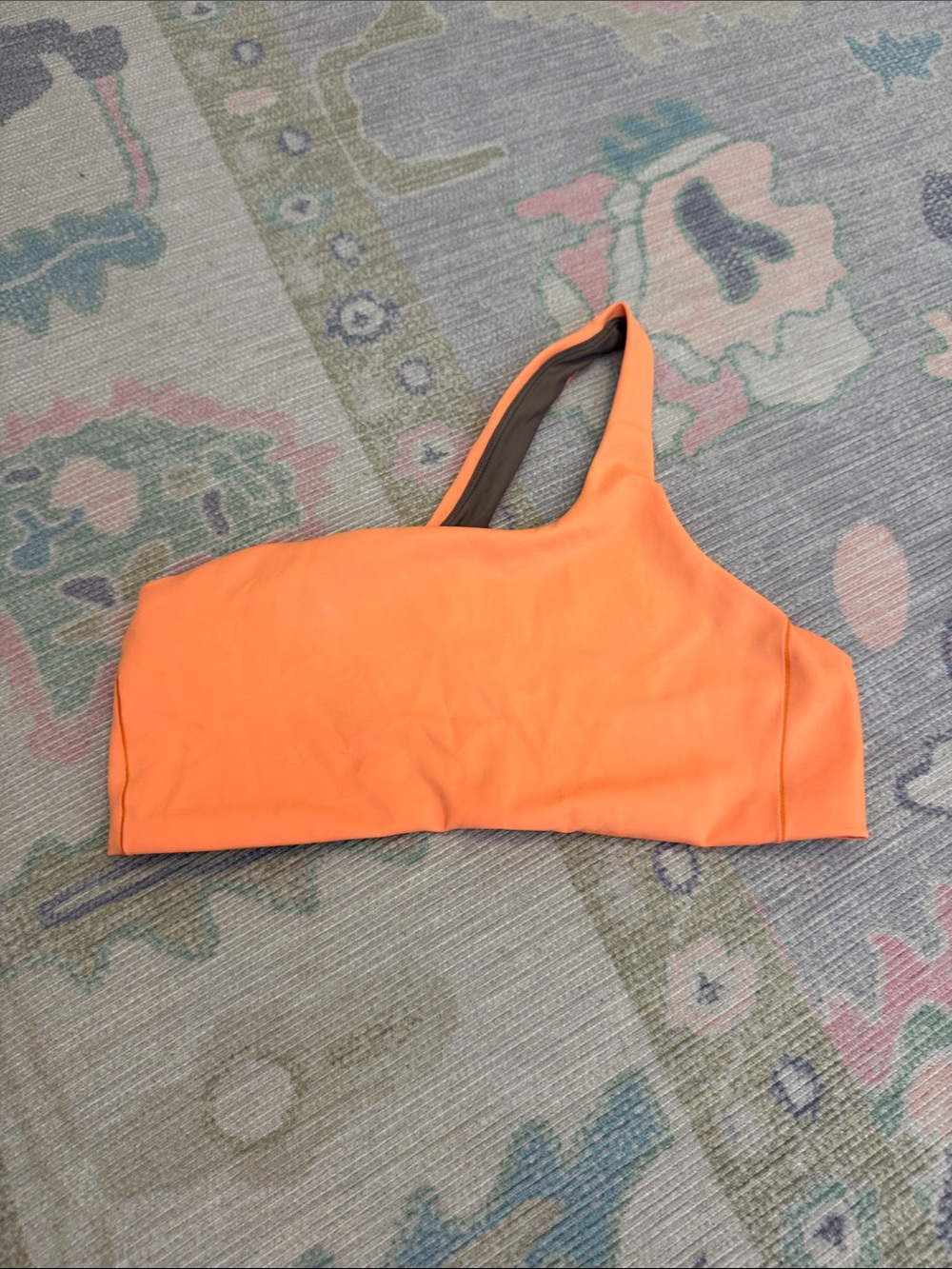 Left on Friday - Orange One-Shoulder Swim Top - large